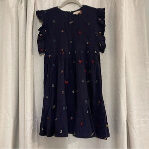 NEW Pink Chicken Alphabet Back to School Organic Cotton Dress